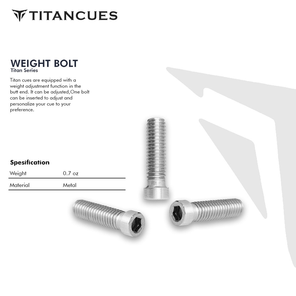 WEIGHT BOLT TITAN - 0,7 OZ