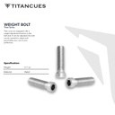 WEIGHT BOLT TITAN - 0,7 OZ