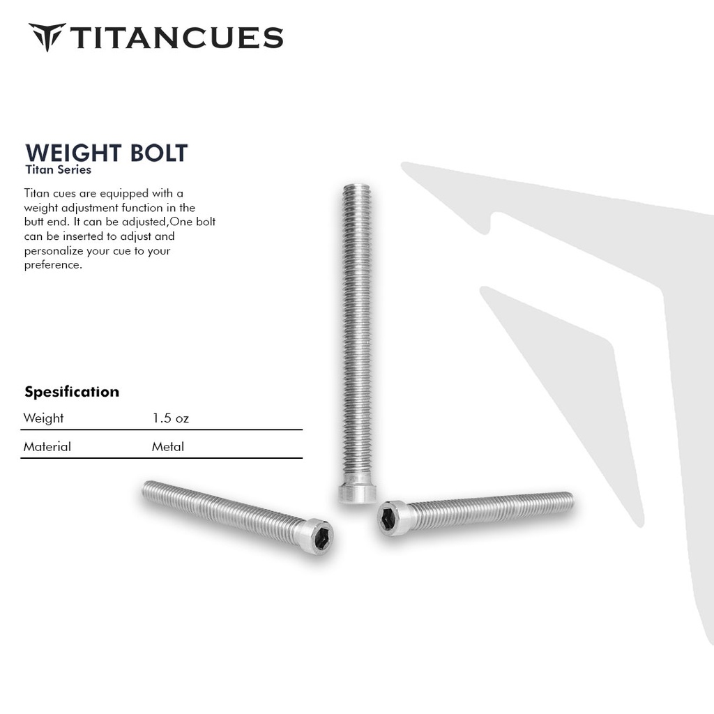 WEIGHT BOLT TITAN - 1,5 OZ