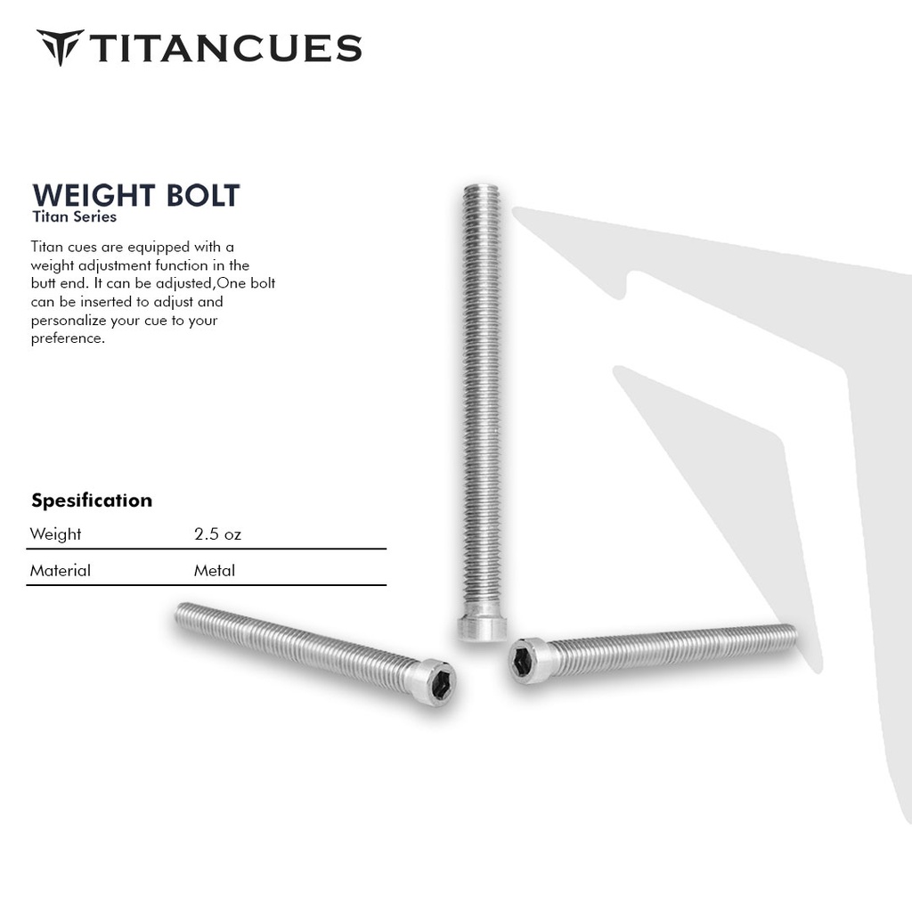 WEIGHT BOLT TITAN - 2,5 OZ