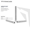 WEIGHT BOLT TITAN - 2,5 OZ