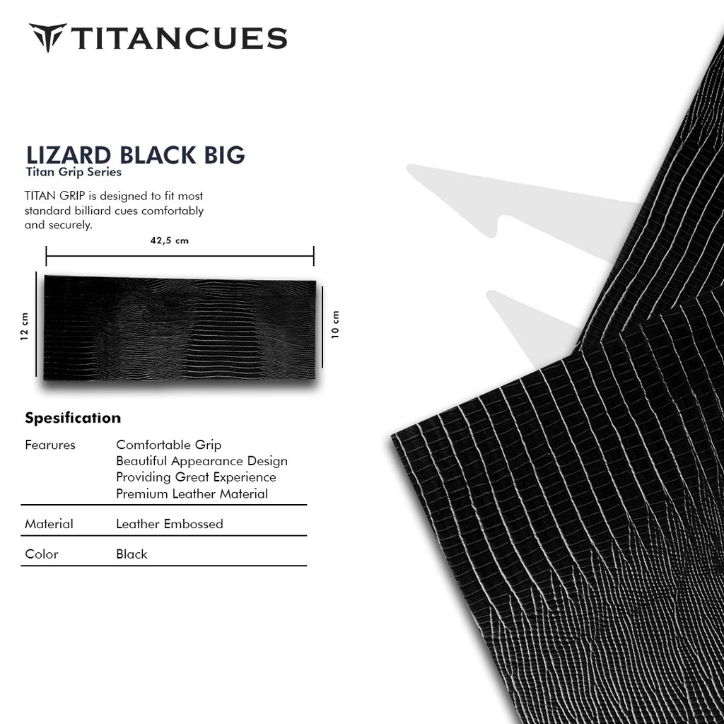 GRIP LEATHER TITAN ELEPHANT BIG - BLACK