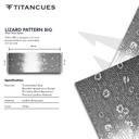 GRIP LEATHER TITAN  LIZARD PATTERN BIG - WHITE