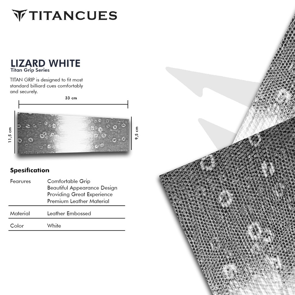 GRIP LEATHER TITAN PATTERN-WHITE