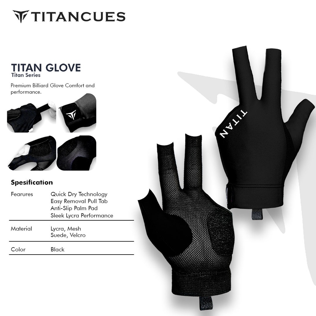 GLOVE TITAN ESSENTIAL BLACK-XL