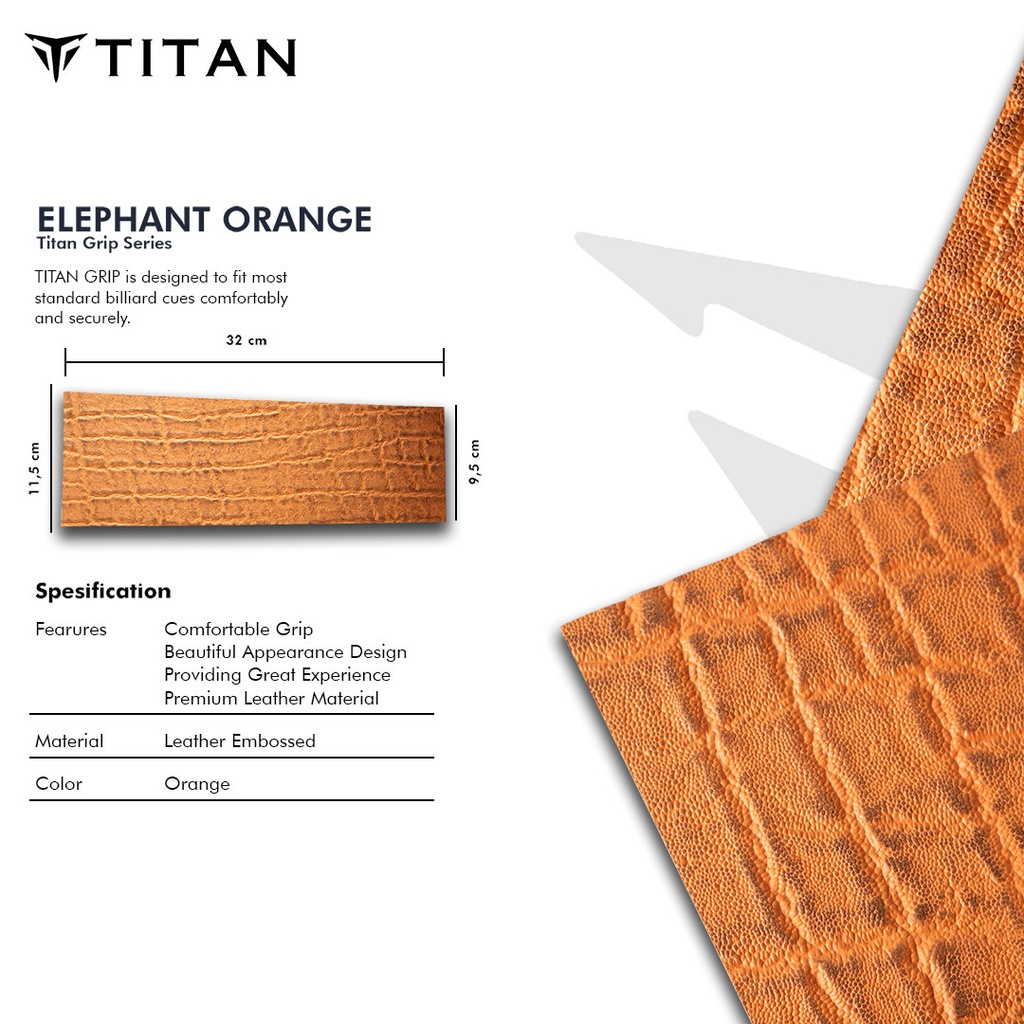 GRIP LEATHER TITAN ELEPHANT - ORANGE