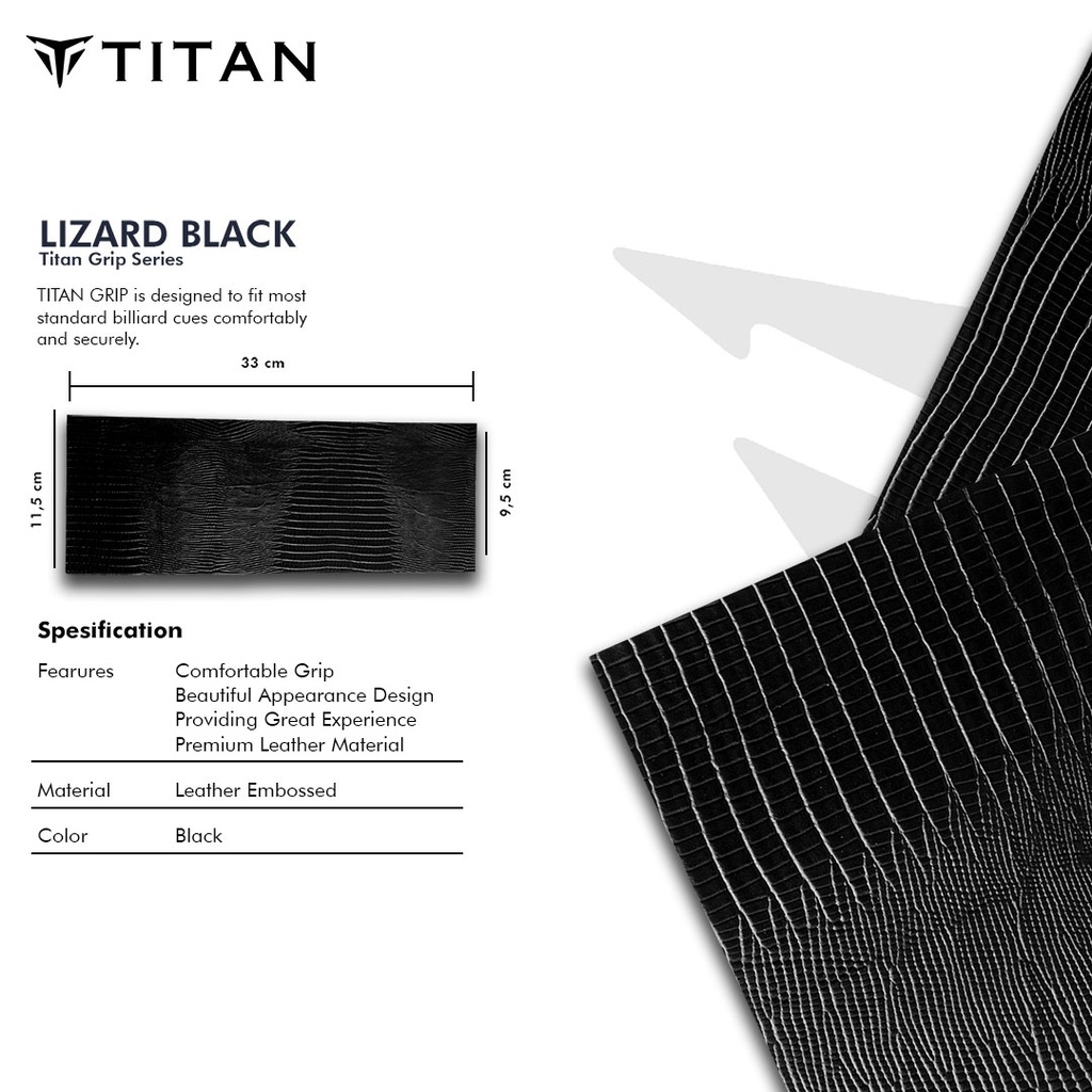 GRIP LEATHER TITAN LIZARD BRONZE-BLACK