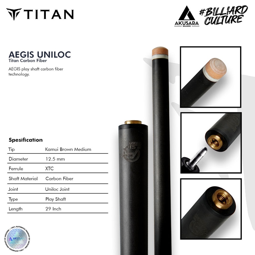 SHAFT AEGIS PLAY CARBON UNILOC - 29inc